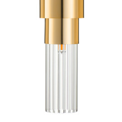 Lampa ścienna GLOW 46 cm - kinkiet złoty połysk, szkło ryflowane ST-DW7790
