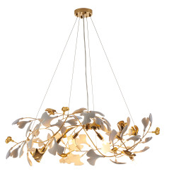 Lampa wisząca  GOLD 100 cm - złota, G9, regulowana, designerska XY080P-L1000 gold
