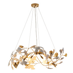 Lampa wisząca  GOLD 100 cm - złota, G9, regulowana, designerska XY080P-L1000 gold