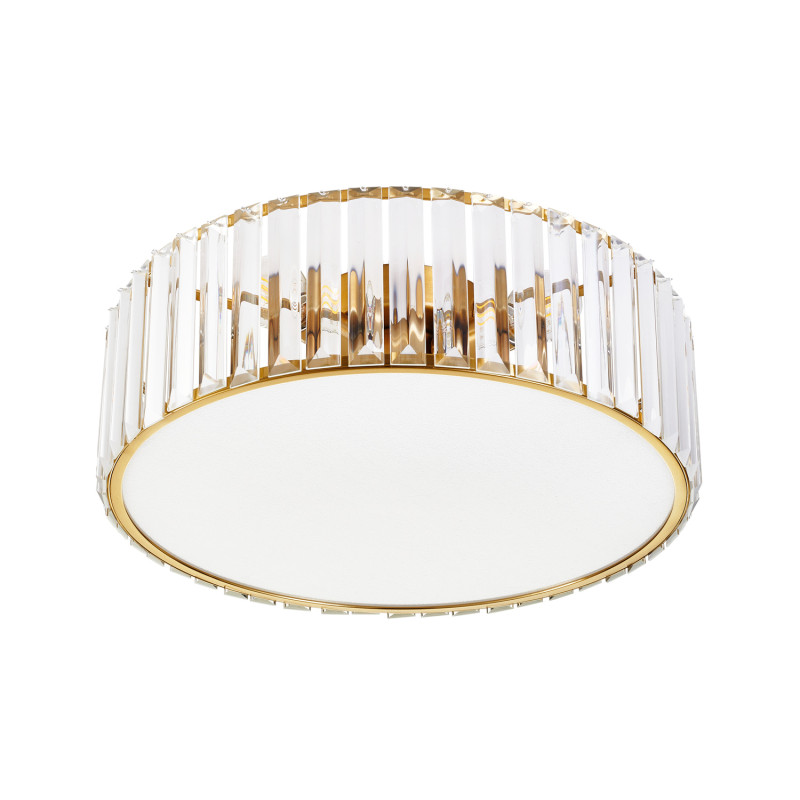Plafon sufitowy glamour MAGIA 40 cm - złoty szczotkowany, kryształy K9 ST-D8801C-R40-MAGIA