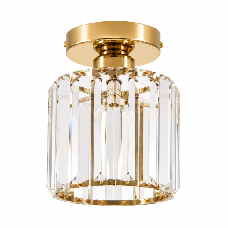 Plafon  szklany ze złotym detalem 12,5 cm ST-8876W gold