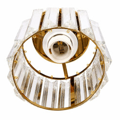 Plafon  szklany ze złotym detalem 12,5 cm ST-8876W gold