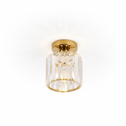 Plafon  szklany ze złotym detalem 12,5 cm ST-8876W gold