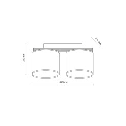 VIGA SHADE LAMPA SUFITOWA 2XE27 11769