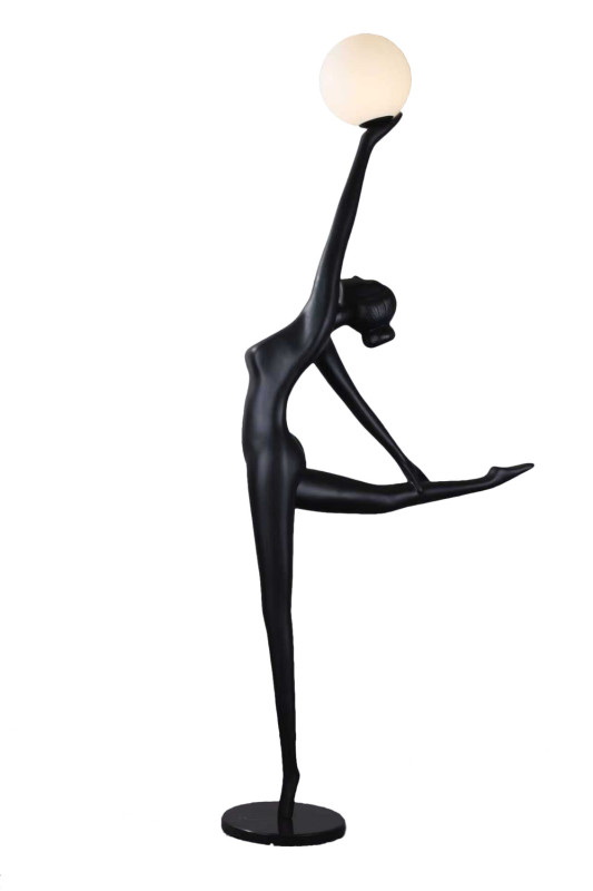 Lampa podłogowa WOMAN BALLERINA czarna 215 cm F9221