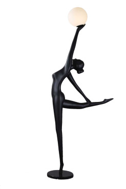 Lampa podłogowa WOMAN BALLERINA czarna 215 cm F9221