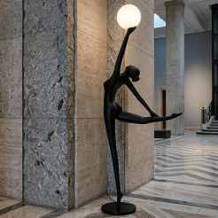 Lampa podłogowa WOMAN BALLERINA czarna 215 cm F9221