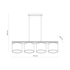 VIGA SHADE LAMPA WISZĄCA 4XE27 11770