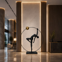 Lampa podłogowa WOMAN ARTISTIC czarna 200 cm F9320