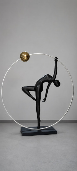 Lampa podłogowa WOMAN ARTISTIC czarna 200 cm F9320