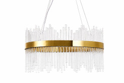 Lampa wisząca  60 cm – żyrandol LED, złoty do salonu ST-4999-60 mirror gold