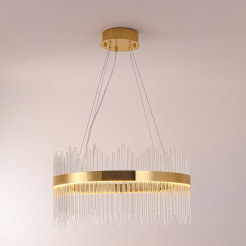 Lampa wisząca  60 cm – żyrandol LED, złoty do salonu ST-4999-60 mirror gold
