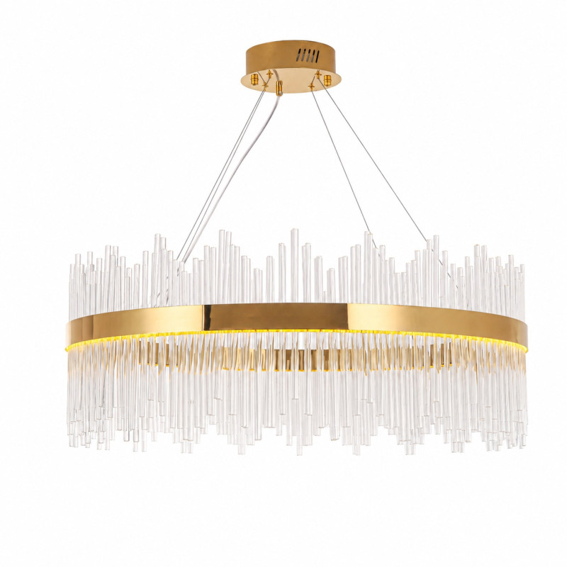 Lampa wisząca  80 cm – żyrandol LED, złoty do salonu ST-4999-80 mirror gold
