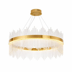 Lampa wisząca  80 cm – żyrandol LED, złoty do salonu ST-4999-80 mirror gold