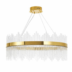 Lampa wisząca  80 cm – żyrandol LED, złoty do salonu ST-4999-80 mirror gold