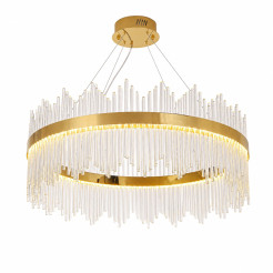 Lampa wisząca  80 cm – żyrandol LED, złoty do salonu ST-4999-80 mirror gold
