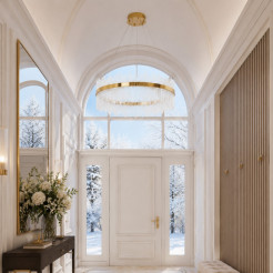 Lampa wisząca  100 cm – żyrandol LED, złoty do salonu ST-4999-100 mirror gold