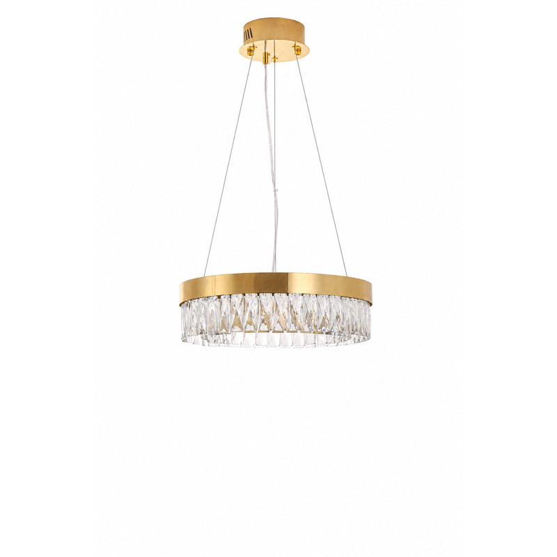 Lampa wisząca  40 cm - żyrandol złoty kryształowy ST-8876P-40 mirror gold