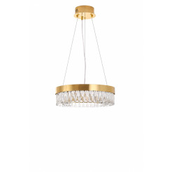 Lampa wisząca  40 cm - żyrandol złoty kryształowy ST-8876P-40 mirror gold