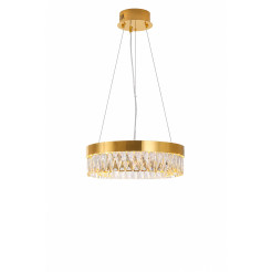 Lampa wisząca  40 cm - żyrandol złoty kryształowy ST-8876P-40 mirror gold