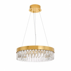 Lampa wisząca  40 cm - żyrandol złoty kryształowy ST-8876P-40 mirror gold