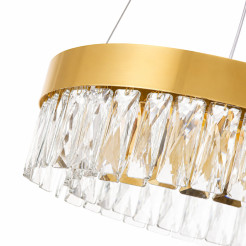 Lampa wisząca  40 cm - żyrandol złoty kryształowy ST-8876P-40 mirror gold