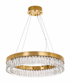Lampa wisząca  60 cm - żyrandol złoty kryształowy ST-8876P-60 mirror gold
