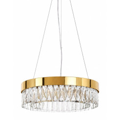 Lampa wisząca  60 cm - żyrandol złoty kryształowy ST-8876P-60 mirror gold
