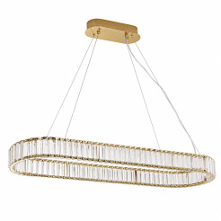 Lampa wisząca  100 cm - elegancki żyrandol w złocie i krysztale ST-8877P-100