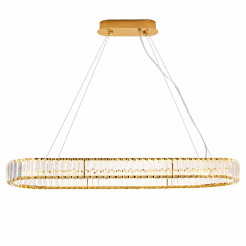 Lampa wisząca  100 cm - elegancki żyrandol w złocie i krysztale ST-8877P-100