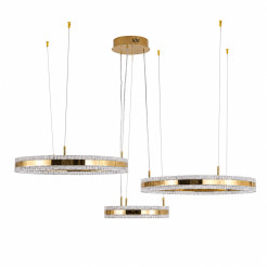 Lampa wisząca   LED Trio 40/60/80 cm – złoty połysk ST-6376-40+60+80 mirror gold