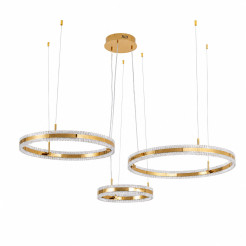 Lampa wisząca   LED Trio 40/60/80 cm – złoty połysk ST-6376-40+60+80 mirror gold