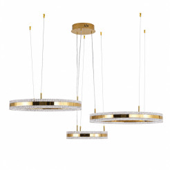 Lampa wisząca   LED Trio 40/60/80 cm – złoty połysk ST-6376-40+60+80 mirror gold