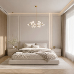 Lampa wisząca -6, biało złota 90 cm ST-DL-2969P-6