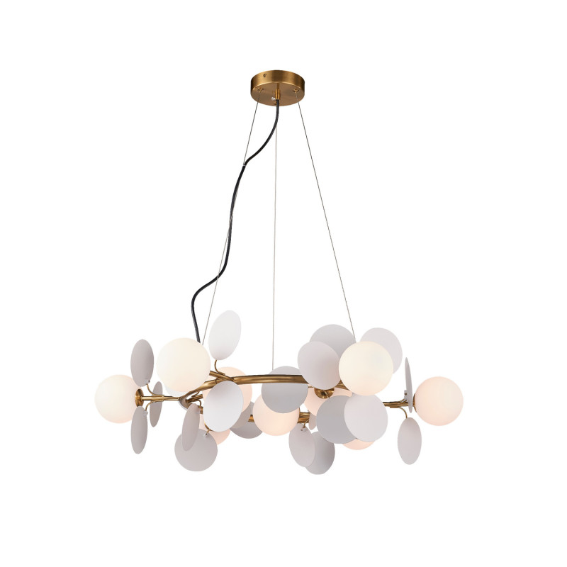 Lampa wisząca -9, biało złota 75 cm ST-DL-2969P-9