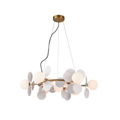 Lampa wisząca -9, biało złota 75 cm ST-DL-2969P-9