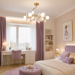 Lampa wisząca -9, biało złota 75 cm ST-DL-2969P-9