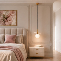 Lampa wisząca -1 biało złota, 20 cm ST-DL-2969P1