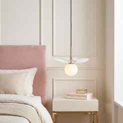 Lampa wisząca -1 biało złota, 20 cm ST-DL-2969P1