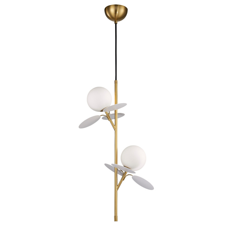 Lampa wisząca -2 pionowa złoto biała 26 cm ST-DL-2969P2