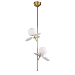 Lampa wisząca -2 pionowa złoto biała 26 cm ST-DL-2969P2