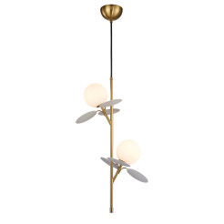 Lampa wisząca -2 pionowa złoto biała 26 cm ST-DL-2969P2