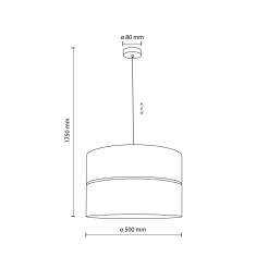 DORMA WOOD JUTA LAMPA WISZĄCA 1XE27 11787