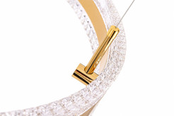 Lampa wisząca  LED 60 cm - złoty połysk z kryształowym pierścieniem ST-6376-60 mirror gold