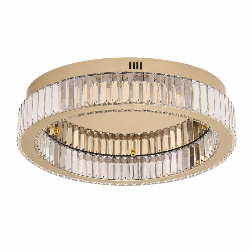 Plafon ledowy APOLLO 50 cm - złoty plafon LED, kryształowy ST-8876W-50
