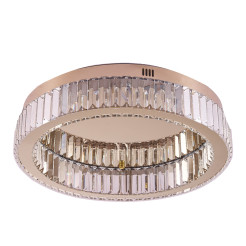 Plafon ledowy APOLLO 50 cm - złoty plafon LED, kryształowy ST-8876W-50