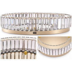 Plafon ledowy APOLLO 50 cm - złoty plafon LED, kryształowy ST-8876W-50