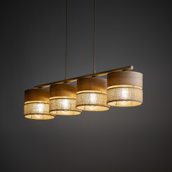 DORMA WOOD JUTA LAMPA WISZĄCA 4XE27 11789