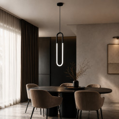 Lampa wisząca  pionowa czarna 60 cm ST-1716-BK
