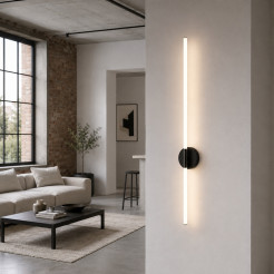 Lampa ścienna LED  biało czarna 100 cm - nowoczesny kinkiet ST-DL8547-BK